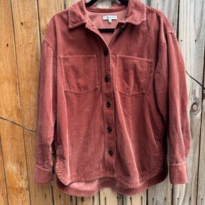 Corduroy Kentwood Oversized Shirt-Jacket Ground Clove Sz M